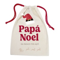 Saco de presente de 34 x 25 x 1 cm de Papai Noel - 1 unidade