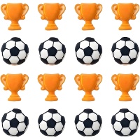 Decorações de açúcar Futebol Soccer Party - Azucren - 16 unidades