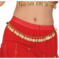 Cinto de moedas douradas