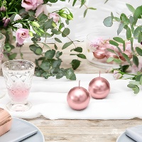 Vela metálica redonda de 6 cm - 10 unidades