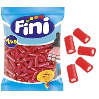 Morango vermelho alcaçuz recheado em cubos - Fini taco morango recheado - 1 kg
