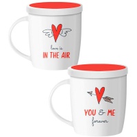 Caneca 350 ml Amor com mensagem em inglês com filtro - 1 unidade