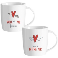 Caneca 350 ml Amor com mensagem em inglês - 1 unidade