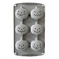 Molde de silicone Sinister Pumpkin 30 x 17 cm - Decorar - 6 cavidades