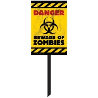 Cuidado com o perigo de zombies Poster 24,8 x 38 cm