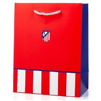 Sacola de presente vermelha do Atlético de Madrid - 32 x 26 x 12 cm