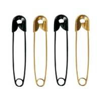 Alfinetes de segurança de 3,4 cm ouro e preto - Fildor - 48 pcs.