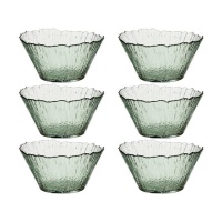 Taça de vidro turquesa 16 cm - 6 peças