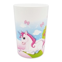 Copos reutilizáveis de unicórnio e de castelo 230 ml - 2 unidades