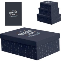 Caixa Estrela Rectangular de Rocha - DCasa - 3 unidades