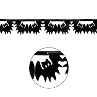 Grinalda de papel de morcegos pretos