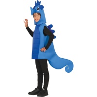 Fato de cavalo-marinho azul para crianças