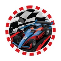 Placas de corrida com carros de 18 cm - 8 unidades