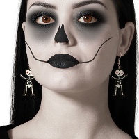 Brincos de esqueleto alegre - 1 par