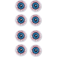 Olhos vermelhos decorativos - 6 unid.