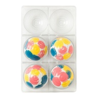 Molde meia esfera para chocolate - Decora - 6 cavidades