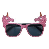 Óculos de sol de unicórnio cor-de-rosa