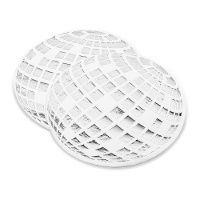 Guardanapos de bola disco prateada de 16,5 x 16,5 cm - 12 unidades