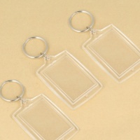 Porta-chaves com foto rectangular 4,2 x 2,8 cm - 4 pcs.