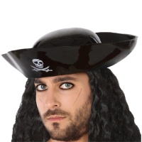 Chapéu de pirata de plástico