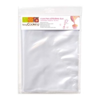 Sacos de pasteleiro descartáveis com duplo compartimento de 45 cm - Scrapcooking - 6 unid.