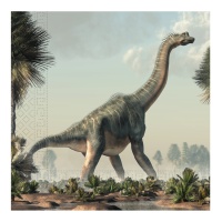 Guardanapos de dinossauro jurássico 16,5 x 16,5 cm - 20 pcs.