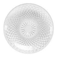 Prato de 24,7 cm de cristal gravado