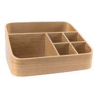 Organizador de casa de banho 26 x 20 x 12 cm bambu