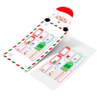Autocolantes com a letra do Pai Natal - 2 folhas