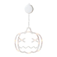 Abóbora pendente com luz e ventosa 38 x 21 cm