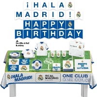 Kit de festa do Real Madrid - 6 pessoas - 44 peças