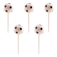 Topo de bolo com bolas de futebol de 6 cm - Dekora - 144 unidades