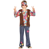 Fato de hippie colorido para crianças