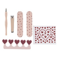 Conjunto de manicura de corações - 6 peças