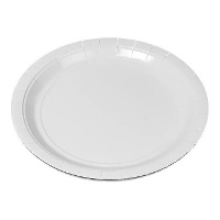 Pratos de 20 cm de papelão branco - 10 unidades