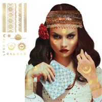 Tatuagens temporárias de pitão dourado