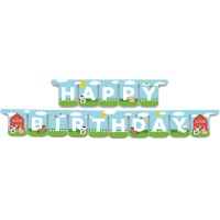 Feliz aniversário Happy Farm 3 m grinalda