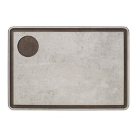 Tábua de corte para molhos 33 x 23 cm com canal cinzento - Arcos