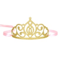 Tiaras de princesa com purpurinas para crianças - 5 unidades