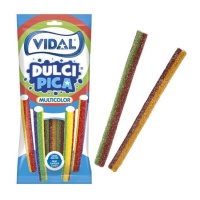 Alcaçuz multicolorido com pica pica aromatizado - Vidal Dulcipica - 90 g
