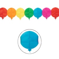Grinalda de balões de papel coloridos - 6 m