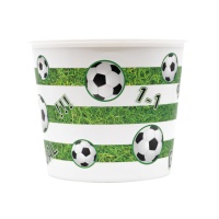 Taça de pipocas de plástico de futebol 2,20 L