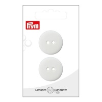 Botões brancos de 2,5 cm com dois furos - Prym - 2 unid.
