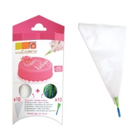 Sacos de pasteleiro descartáveis de 21 cm com bicos e tampa - Scrapcooking - 20 peças