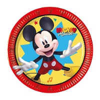 Pratos Mickey Mouse de 20 cm - 8 unidades