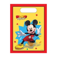 Sacolas de festa Mickey Mouse vermelhas - 6 unidades