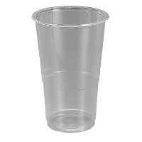 Copos de 250 ml de plástico transparente - 25 unidades