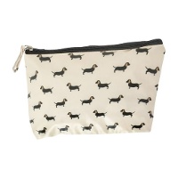 Necessaire impermeável com estampa de teckel, 27 x 17 x 6 cm