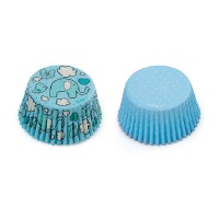 Chávenas para cupcakes com elefante cor-de-rosa - Decorar - 36 unidades