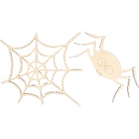 Aranha e teia de aranha em aglomerado - Artis decor - 2 unid.